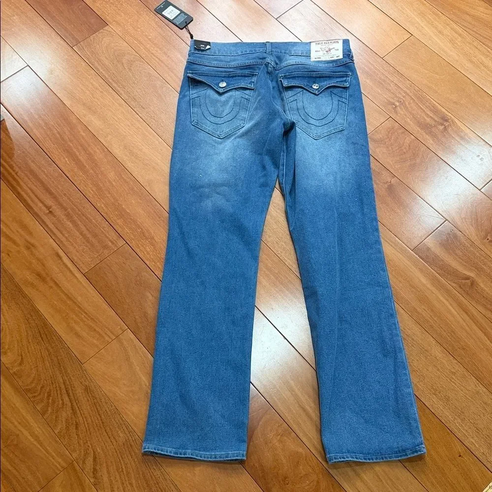 NWT True Religion Men's Ricky Straight Flap Jeans  Medium Maze Runner size 34‎
